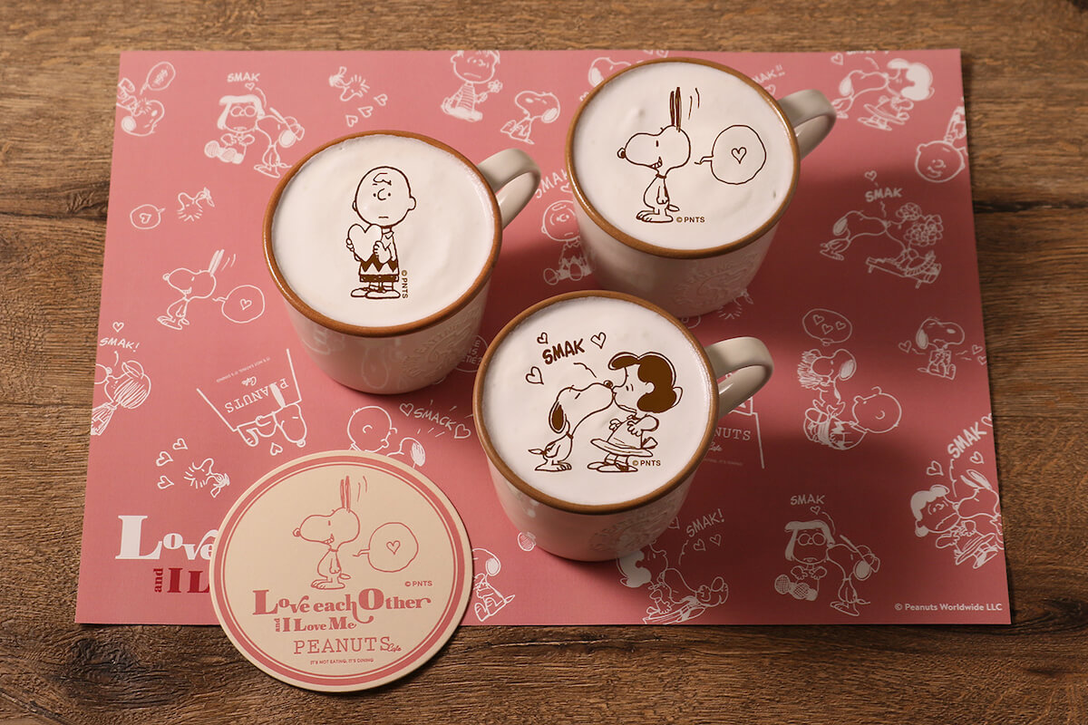 PEANUTS Cafeのシーズンフェア「LOVE EACH OTHER, AND I LOVE ME.」をテーマに、「LOVE」を表現したメニューが登場！