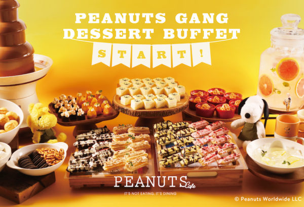 スヌーピーと仲間たちをテーマにしたデザートビュッフェが「PEANUTS Cafe 大阪」に登場！