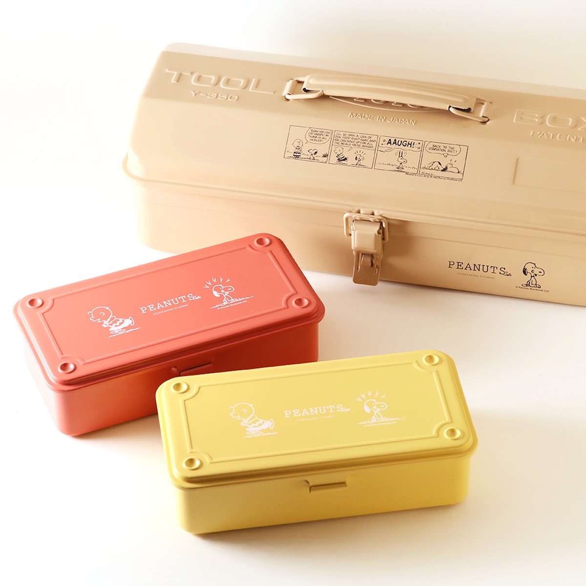 10th anniversary ツールボックス Large ベージュ／Small コーラル・イエロー