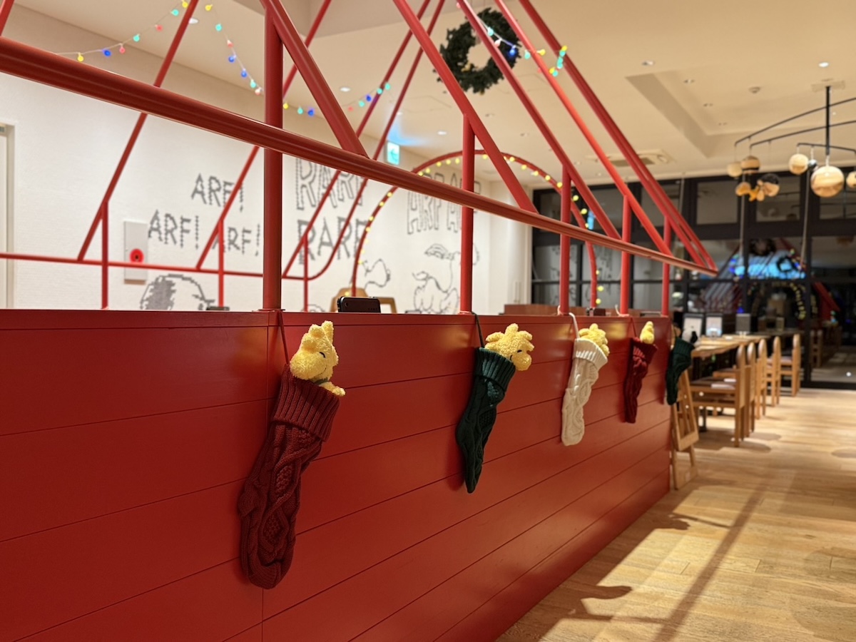 PEANUTSの世界を感じられるクリスマス装飾