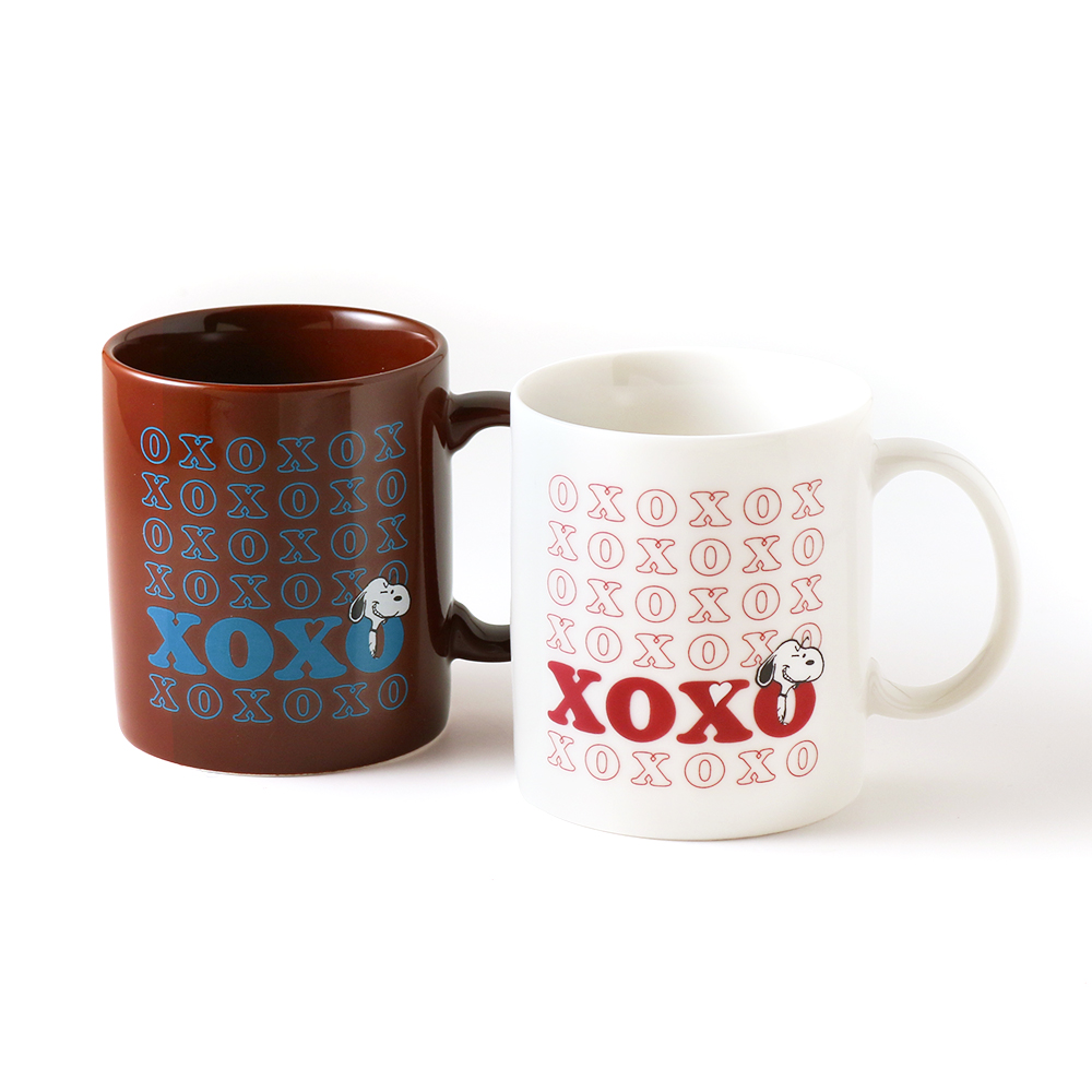 XOXO マグカップ (ホワイトブラウン)