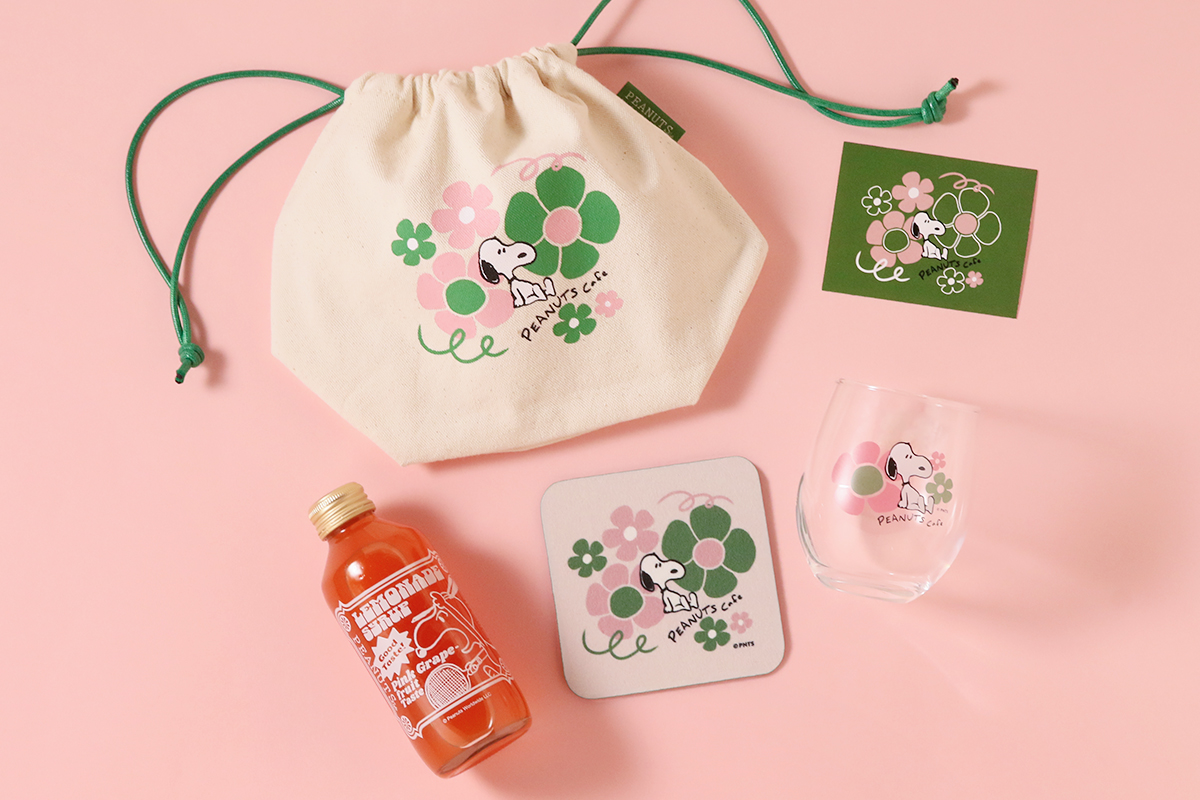 ナチュラルフラワー アソート巾着ポーチ