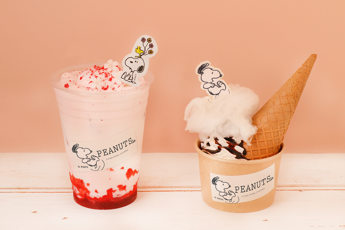 スヌーピーのふかふかハッピー・フラワーオレ／スヌーピーのふかふかソフトクリーム